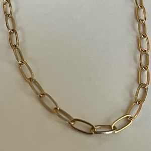 Banana Republic Factory Mini Paperclip Necklace Gold NWT